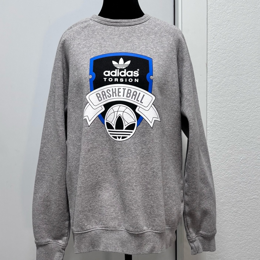 Adidas Originals Torsion Basketball Sweatshirt Gray Crewneck Men’s M streetwear